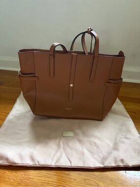 RADLEY LONDON Tan Pebbled Leather Tote with Dust Bag